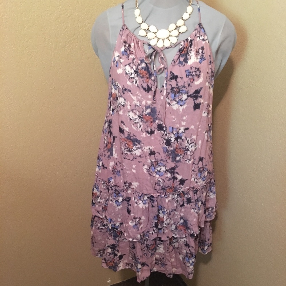 Lush Pink Abstract Floral Dress